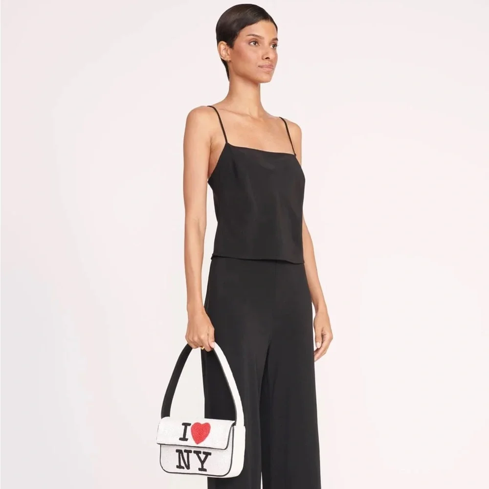 Staud I Love NY Tommy Viral Beaded Shoulder Bag Purse Handbag - Picture 4 of 12